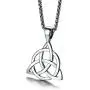 Mealguet Jewelry Stainless Steel Irish Celtic Triquetra Triangle Trinity Knot Pendant Necklaces for Men, 24'' Rolo Chain Mealguet Jewelry Stainless Steel Irish Celtic Triquetra Triangle Trinity Knot Pendant Necklaces for Men, 24'' Rolo Chain