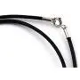 LynnAround Leather Necklace, Sterling Silver Clasp, 2mm 3mm Round Genuine Black Leather Cord Chain 16''-24'' Rope Necklace LynnAround Leather Necklace, Sterling Silver Clasp, 2mm 3mm Round Genuine Black Leather Cord Chain 16''-24'' Rope Necklace