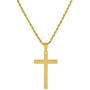 WHIPPY Cross Necklace Chain Handmade Jesus Crucifix Pendant Choker Stainless Steel Silver Gold Black Plain Twist Necklace Simple Jewelry for Men Women