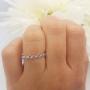 Dazzlingrock Collection Round Gemstone Ladies Anniversary Wedding Stackable Band Ring, Sterling Silver