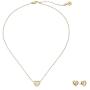 Michael Kors Gold-Tone Stud Earrings and Pendant Necklace Jewelry Set