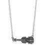 Boma Jewelry Sterling Silver Violin Pendant Necklace, 18 Inches