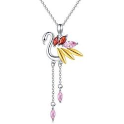 SOULMEET S925 Sterling Silver Flamingo Pendant Necklace for Women 2020 Graduation Birthday Christmas Gifts for Her