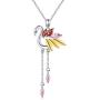SOULMEET S925 Sterling Silver Flamingo Pendant Necklace for Women 2020 Graduation Birthday Christmas Gifts for Her