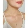 18K Yellow Gold Plated Sterling Silver CZ Rosary 18'' Chain with 2'' Extender. 18K Yellow Gold Plated Sterling Silver CZ Rosary 18'' Chain with 2'' Extender.