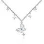 Jemplestic Butterfly Necklace 925 Sterling Silver Necklace for Women Pendant Necklace Gifts for Wife Girlfriend Jewelry for Daughter Girls Best Friends