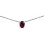 Sterling Silver Genuine or Synthetic Gemstone 7x5mm Oval-cut Dainty Choker Necklace Sterling Silver Genuine or Synthetic Gemstone 7x5mm Oval-cut Dainty Choker Necklace
