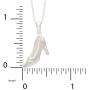 Disney Princess Cinderella Sterling Silver Slipper Pendant Necklace, 18 Inch Chain