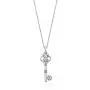 Jewelili Enchanted Disney Fine Jewelry Sterling Silver Aquamarine Elsa Snowflake Key Pendant Jewelili Enchanted Disney Fine Jewelry Sterling Silver Aquamarine Elsa Snowflake Key Pendant