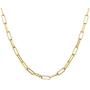 BOUTIQUELOVIN 14K Gold Dainty Paperclip Link Chain Necklace for Women Girls