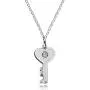Uloveido Titanium Steel Key Pendant Necklace and Square Lock Bangle Bracelet Set for Couples Valetines Gifts