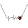 UCADRIT Faith Hope Love Necklace with Simulated Birthstone Sterling Silver Faith Hope Love Nurse Jewelry Gift for Women