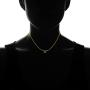 Gold Flash Sterling Silver Small Solitaire Genuine, Created or Simulated Gemstone Birthstone Choker Necklace