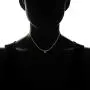 Gold Flash Sterling Silver Small Solitaire Genuine, Created or Simulated Gemstone Birthstone Choker Necklace
