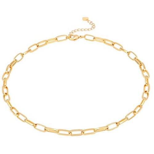 PearlyPearls 18K Gold Plated Dainty Link Chain Choker Necklaces for Women Girls Simple Trendy Necklaces Gold Jewelry Gifts for Women PearlyPearls 18K Gold Plated Dainty Link Chain Choker Necklaces for Women Girls Simple Trendy Necklaces Gold Jewelry Gifts for Women