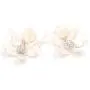 Bohemian Luxury Oversize Resin Big Flower Earrings For Women Stainless Steel Crystal Jewelry