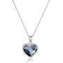 Sterling Silver Swarovski Elements Two Tone Heart Pendant Necklace, 18'' Sterling Silver Swarovski Elements Two Tone Heart Pendant Necklace, 18''