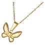 Butterfly Pendant Necklace Lightweight Hypoallergenic Surgical Titanium Steel Golden Insect Necklace