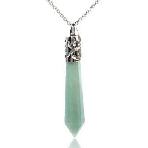 Justinstones Gemstone Hexagonal Pointed Reiki Chakra Pendant Necklace 20'' Justinstones Gemstone Hexagonal Pointed Reiki Chakra Pendant Necklace 20''