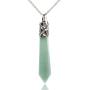 Justinstones Gemstone Hexagonal Pointed Reiki Chakra Pendant Necklace 20''