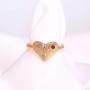 YeGieonr Personalized Fingerprint Ring for Valentinesday,Memorial Cubic Zirconia Stacking Ring with Dainty Butterfly/Cute Heart/Geometric Rectangle