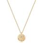 MTMY Evil Eye Necklace 14K Gold Plated Coin Disc Pendant Dainty Chain Solitaire Cubic Zirconia Turquoise Evil Eye Necklace for Women…