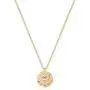 MTMY Evil Eye Necklace 14K Gold Plated Coin Disc Pendant Dainty Chain Solitaire Cubic Zirconia Turquoise Evil Eye Necklace for Women…