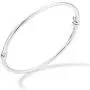 Miabella 925 Sterling Silver Italian Classic Hinged Bangle Bracelet for Women Teen Girls, 6.75 to 8 Inch Made in Italy