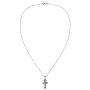 AeraVida Egyptian Eye of Horus Ankh Cross .925 Sterling Silver Pendant Necklace