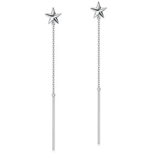 INFUSEU Sterling Silver Star Moon Stud Earrings for Women, Cubic Zirconia CZ Trendy Jewelry Gifts for Ladies INFUSEU Sterling Silver Star Moon Stud Earrings for Women, Cubic Zirconia CZ Trendy Jewelry Gifts for Ladies