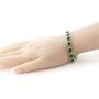 Gem Stone King 40.00 Ct Oval & Round Green Color Cubic Zirconias CZ Tennis Bracelet 7 Inch