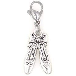 Its All About...You! Ballet Slippers Clip on Charm Perfect for Necklaces Bracelets 100F