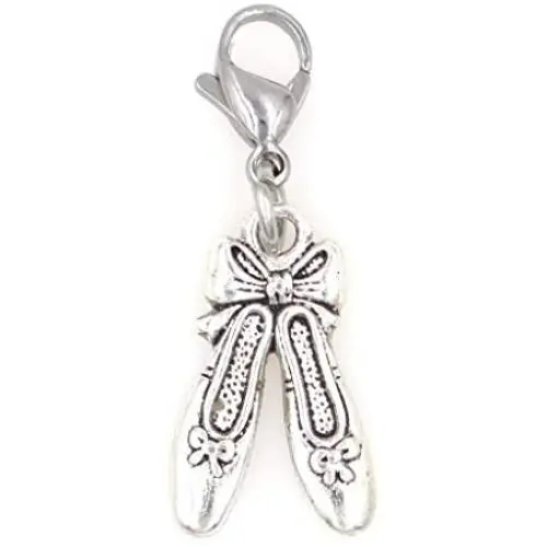 Its All About...You! Ballet Slippers Clip on Charm Perfect for Necklaces Bracelets 100F Its All About...You! Ballet Slippers Clip on Charm Perfect for Necklaces Bracelets 100F