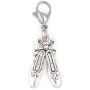 Its All About...You! Ballet Slippers Clip on Charm Perfect for Necklaces Bracelets 100F