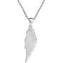 Enchanting Single Angel Wing .925 Sterling Silver Pendant Necklace