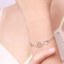S925 Sterling Silver Bracelets for Women and Teen Girls Infinity Heart Jewelry Gift for Lovers