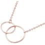 SANNYRA Daughter-in-Law Gift Necklace Mother Daughter Jewelry Gift for Her 14K Rose Gold Filled 2 Interlocking Circles