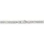 Solid 925 Sterling Silver 4mm Pave Flat Figaro Chain Necklace - with Secure Lobster Lock Clasp Solid 925 Sterling Silver 4mm Pave Flat Figaro Chain Necklace - with Secure Lobster Lock Clasp