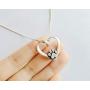 Rosa Vila Heart Shape With Dog Paw Necklace, Puppy Necklace for Owners of All Dog Breeds, Dog Remembrance Necklace, Veterinarian Necklace and K9 Officer Gift for Women