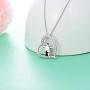 POPKIMI Mom Necklace for Women Sterling Silver Love Heart Pendant Mother and Child Necklace Birthday Gifts for Mom