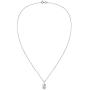 3D Filigree Swirls Square .925 Sterling Silver Pendant Necklace