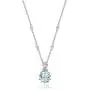 Gin & Grace 10K White Gold Natural Diamond & Pear Cut Genuine Aquamarine Pendant Necklace for Women Gin & Grace 10K White Gold Natural Diamond & Pear Cut Genuine Aquamarine Pendant Necklace for Women