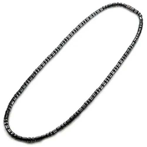 Accents Kingdom Mens Magnetic Hematite Therapy & Healing Stone with Small Drum Bead Necklace Accents Kingdom Mens Magnetic Hematite Therapy & Healing Stone with Small Drum Bead Necklace