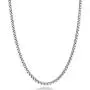 Box Round Rolo Chain 3mm Fine 14k White Gold Necklace Women Men Jewelry Strong Solid Plated Clasp Gift with Lobster Clasp