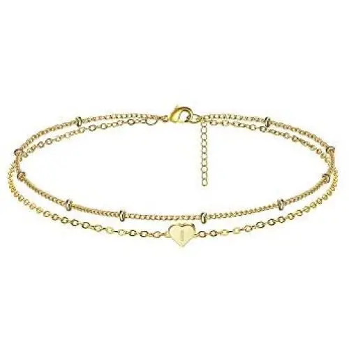 Kyerlyn Layered Heart Initial Bracelet 18K Gold Plated Dainty Beaded Satellite Adjustable Boys Bracelet Fashion Jewelry Gift for Women Girls Kyerlyn Layered Heart Initial Bracelet 18K Gold Plated Dainty Beaded Satellite Adjustable Boys Bracelet Fashion Jewelry Gift for Women Girls