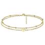 Kyerlyn Layered Heart Initial Bracelet 18K Gold Plated Dainty Beaded Satellite Adjustable Boys Bracelet Fashion Jewelry Gift for Women Girls