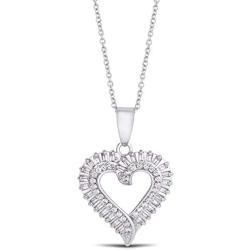Victoria Townsend Cubic Zirconia Open Heart Pendant Necklace for Women (18'' Chain)
