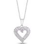 Victoria Townsend Cubic Zirconia Open Heart Pendant Necklace for Women (18'' Chain)