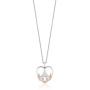 Jewelili Enchanted Disney Fine Jewelry 14K Rose Gold over Sterling Silver Diamond Accent Majestic Princess Castle Pendant