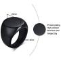 VNOX Seals of The Seven Archangels Talisman Ring Stainless Steel Oval Signet Biker Ring for Men Boys